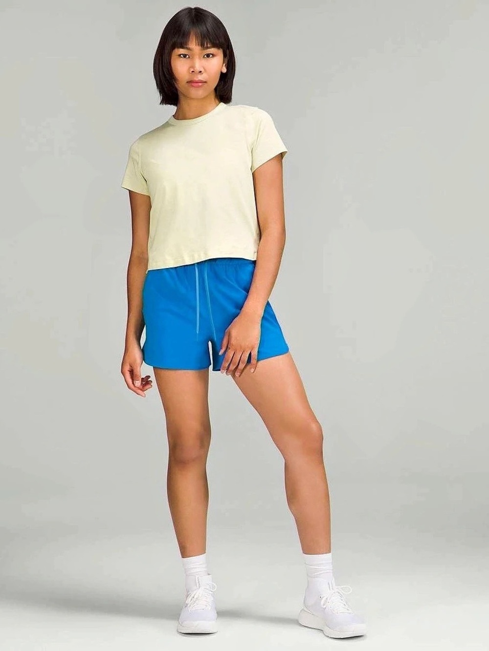 Lululemon Stretch High-Rise Lined Short 3.5" Athletic Shorts Blue Sz 4